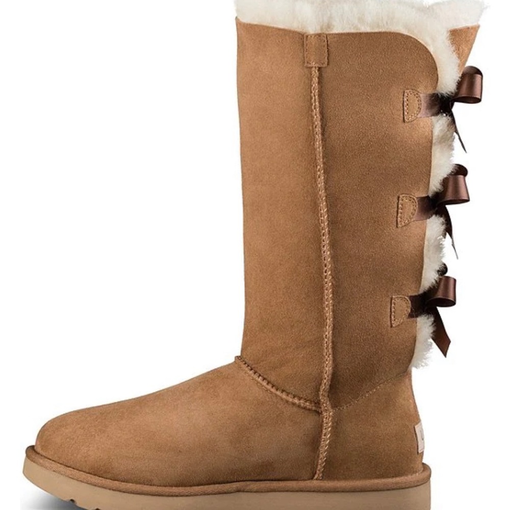UGG Bailey bows tall boots girls size 3 - Picture 2 of 12